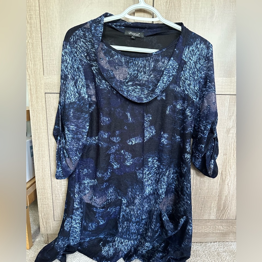 Papa Vancouver Monet pattern tunic top